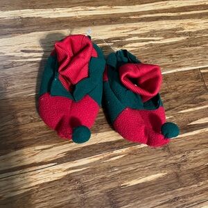 Red and Green Elf Slippers